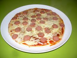 pizza con salchicas
